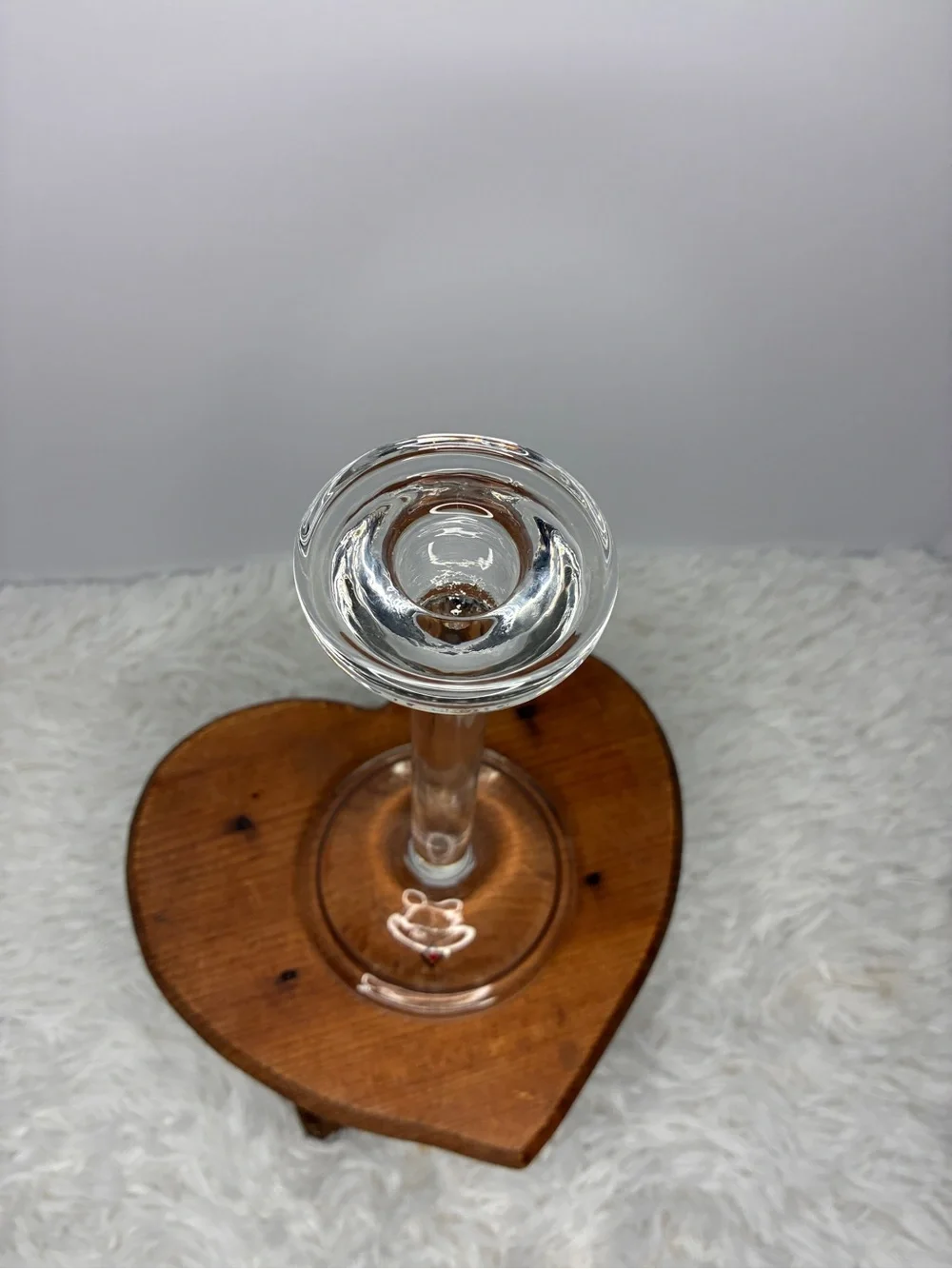 Italian Solid Glass Candlestick Holder